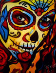 Retro Skull in Yellow